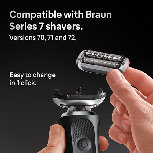 Braun Series 7 Electric Shaver Head Easily Attach Your Shaver Head For A Shave As Efficient As Day One Compatible With Generation Series 7 Shavers 74S Silver