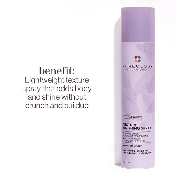 Pureology Style + Protect Texture Finishing Spray For Color-Treated Hair - Lightweight Texturizing Spray Sulfate- & Vegan