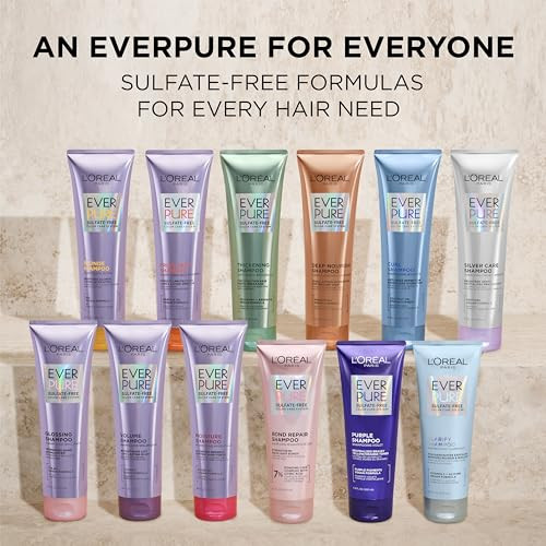 L'oreal Paris Thickening Sulfate Shampoo And Conditioner Thickens + Strengthens Thin Fragile Hair Everpure 1 Hair Care Kit