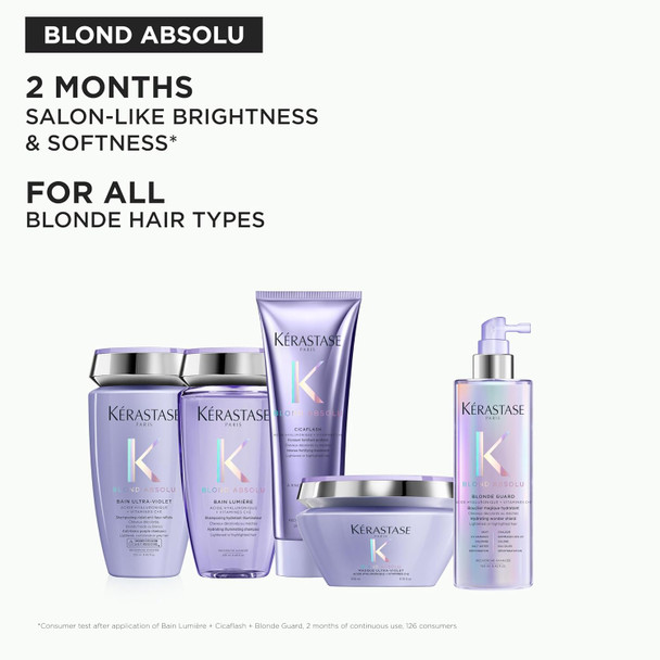 K Rastase Kerastase Blond Absolu Cicaflash Conditioner - For Bleached & Damaged Hair Strengthens & Nourishes With Hyaluronic Acid Protects Against Breakage
