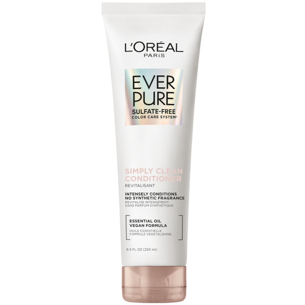 L'oreal Paris Everpure Sulfate Simply Clean Hair Conditioner Hydrating Hair Care With Rosemary Essential Oils 8.5 Fl Oz
