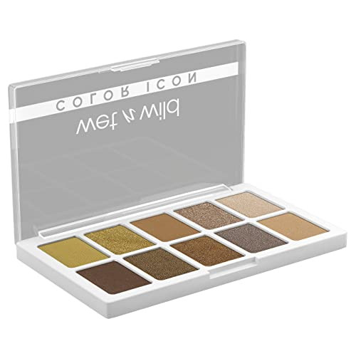 Wet N Wild Color Icon 10-Pan Eyeshadow Makeup Palette Yellow Call Me Sunshine Long Lasting Shimmer Metallic Glittery Matte Rich Smooth Pigment Cruelty