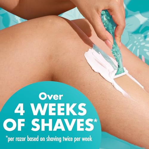 Bic Soleil 3 Simply Women's Disposable 3-Blade Razors Aloe Moisture Strip Floral Handles College Dorm Room Essential Shower Caddy And Toiletry Bag Ready 5-Pack