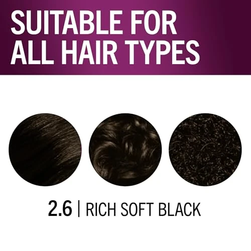 Schwarzkopf Keratin Permanent Hair Dye Cream 2.6 Rich Soft Black Professional Quality Color For Up To 100% Gray Coverage Bond Enforcing System
