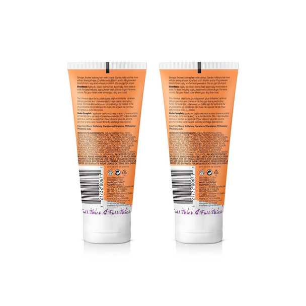 Marc Anthony Instantly Thick Styling Hair Cream ( ) - Vitamin E & Biotin For Thicker Fuller Hair With Lightweight Hold - Volumizing Product For Thin Flat Hair 2-Pack
