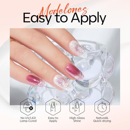 Modelones Nail Restore Kit Nail Strengthener Repair Fix Kit For Damaged Nails Hardener Extra Strong Gel Glue Dip Powder Clear Color Nail File Nail Buffer No Lamp Required 10Ml 0.51 Fl Oz 28 G 1 Oz