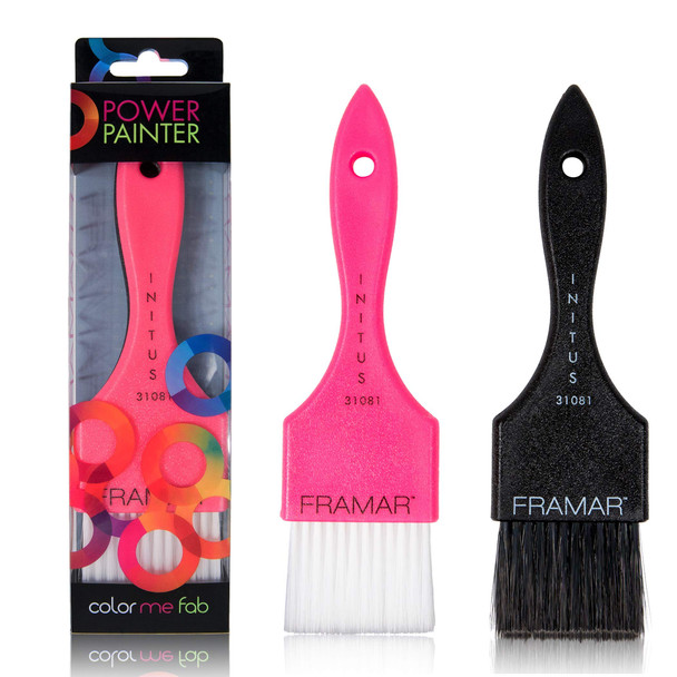 Framar Power Painter Hair Dye Brush - Hair Coloring Brush Hair Dying Brush To Apply Hair Color Blending Hair Color Brush Set Balayage Tools Dye Application Brush To Paint Hair Tint Brush - 2 Pk