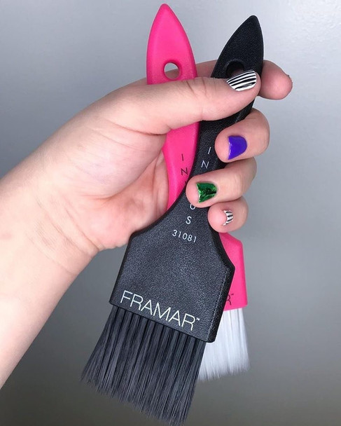 Framar Power Painter Hair Dye Brush - Hair Coloring Brush Hair Dying Brush To Apply Hair Color Blending Hair Color Brush Set Balayage Tools Dye Application Brush To Paint Hair Tint Brush - 2 Pk