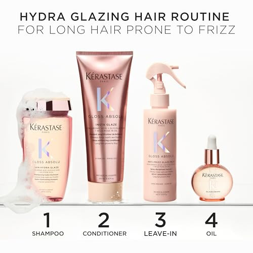 K Rastase Kerastase Gloss Absolu Glaze Drops Anti-Frizz Hair Oil - Adds Gloss And Shine Nourishes And Hydrates Hair With Hyaluronic Acid And Glycolic Acid For All Hair Types