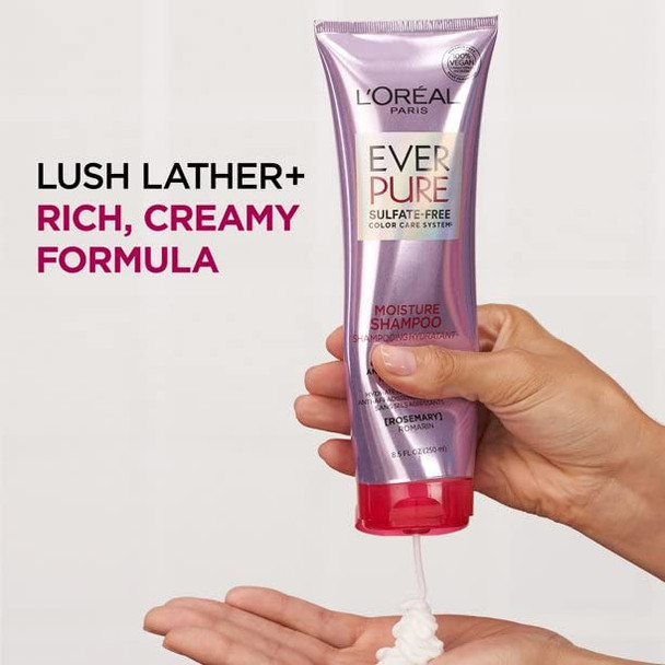 L'oreal Paris ever Pure Moisture Shampoo Rosemary ( ) 8.5 Fl Oz Pack Of 2