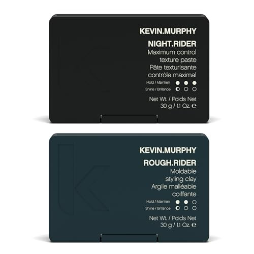 Kevin.Murphy Night.Rider & Rough.Rider - Strong Hair Paste & Strengthening Clay - For All Hair Types - Matte Texture - Sulphate- Care - / 30 G 1.1 Fl Oz 2 Pack