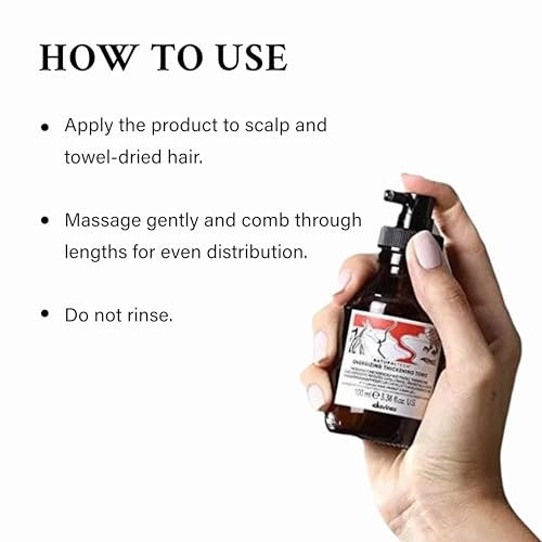 Davines Naturaltech Energizing Thickening Tonic Stimulating & Fortifying For Thinning Hair & Hair Loss - With Caffeine Phytoceuticals - Instantly Thickens Hair Fiber Travel Size 3.38 Fl Oz