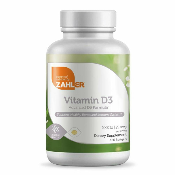 Vitamin D3 1000 IU 120 softgels by Advanced Nutrition by Zahler