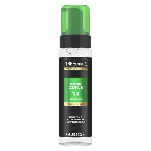 Tresemm Air Dry Foam Bouncy Curls Foam For Humidity Protection With Peptide Blend 1 Ct 7.5 Fl Oz
