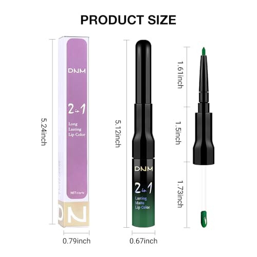 Evpct Forest Green Matte Lip Liner & Liquid Lipstick Stain Makeup Set For Women Green Lip Liner Stain Long Lasting Waterproof Smudge Proof Cruelty Lip Stick Makeup 24 Hours Originales 48 1Pcs
