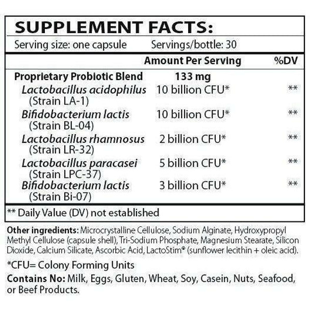 Theralac, Bio-Replenishing Probiotic 30 caps by Master Supplements Inc.