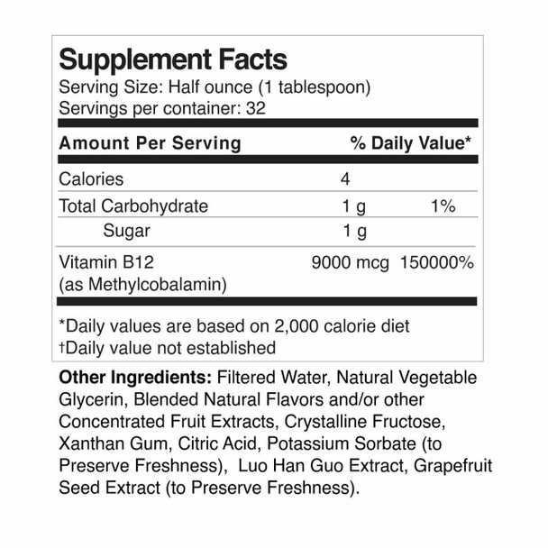 Liquid Vitamin B12 Triple Strength 16 fl oz by Dr.s Advantage