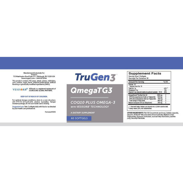 Qmega-TG3 60 softgels by TruGen3