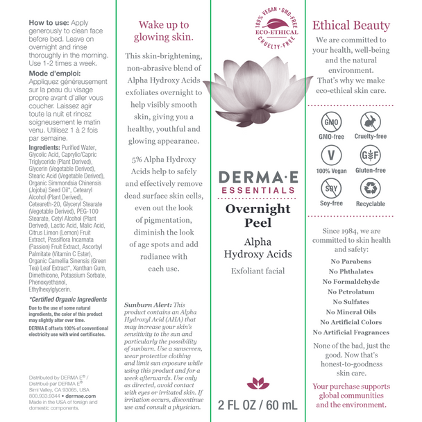 Overnight Peel 2 fl oz by Derma E Natural Bodycare