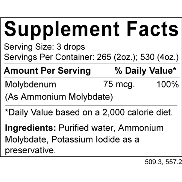 7 Molybdenum Trace Minerals 2 oz By BodyBio