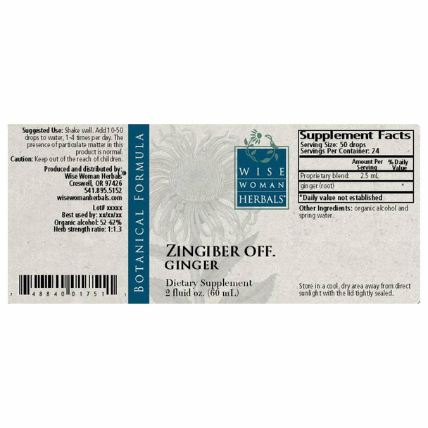 Ginger Zingiber officinale 2 oz by Wise Woman Herbals Ginger Zingiber officinale 2 oz by Wise Woman Herbals