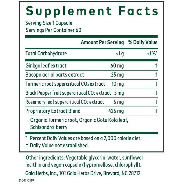 Curcuma NF-kB: Memory 60 Liquid Phyto-Caps by Gaia Herbs Curcuma NF-kB: Memory 60 Liquid Phyto-Caps by Gaia Herbs
