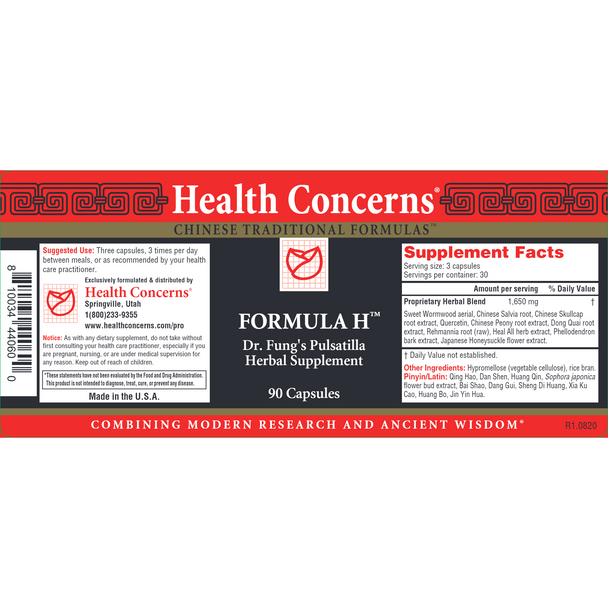 Formula H 90 caps by Health Concerns