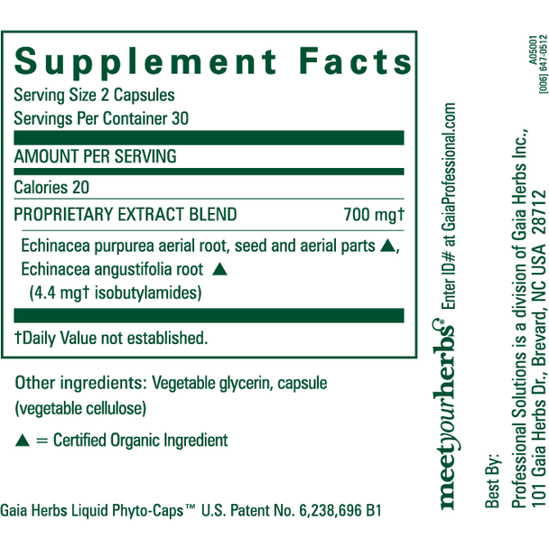 Echinacea 60 Liquid Phyto-Caps by Gaia Herbs