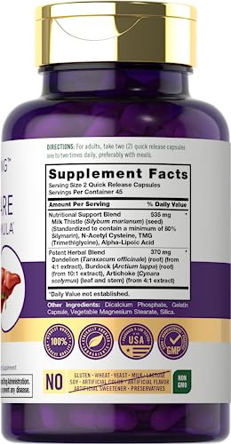 Carlyle Liver Support Supplement For Men And Women 90 Capsules