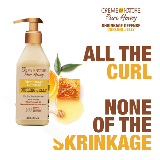 Creme Of Nature Curling Jelly Pure Honey Coconut Oil And Shea Butter Formula 115 Oz
