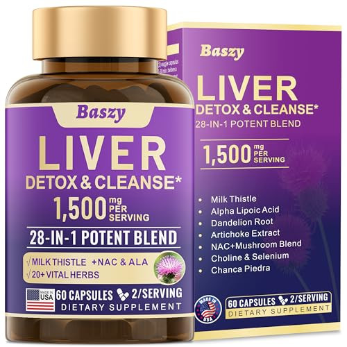 Baszy 28 In 1 Liver Cleanse Detox & Repair 60 Capsules 1500Mg