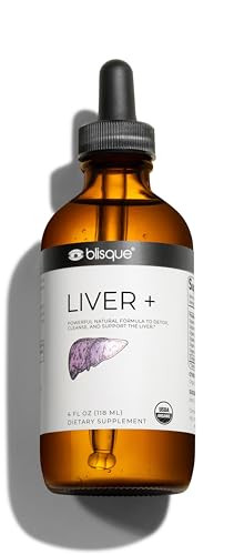 Blisque Organic Liver Support Complex Supplement To Detox Cleanse And Repair 118 Servings 4 Ounce