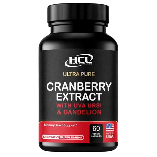 Hcl Herbal Code Labs Cranberry Extract Capsules 50:1 Whole Fruit Concentrate With Dandelion &