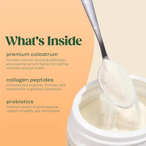 Bloom Nutrition Bovine Colostrum Powder For Gut Health Immune Support Hair Growth 25 Servings