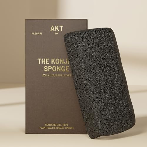 Akt The Konjac Plant Based Shower With Activated Charcoal Exfoliating