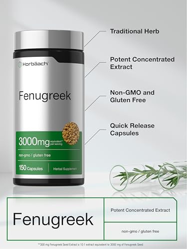 Horbaach Fenugreek Capsules 150 Count