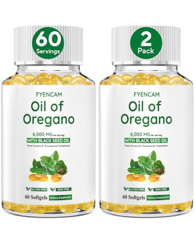 Fyencam Oil Of Oregano With Black Seed Oil Oregano Oil Capsules 120 Softgels 6000Mg