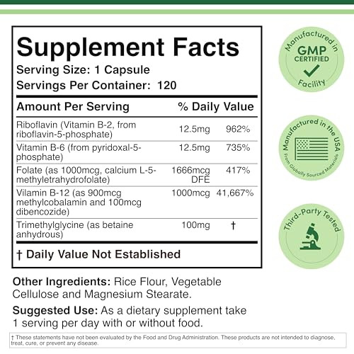 Double Wood Supplements Methylated Multivitamin (Methylated And Activated Vitamins Only 120 Capsules
