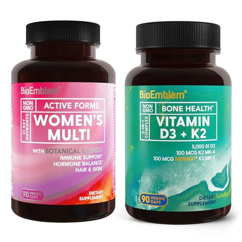 Bioemblem Vitamin D3 K2 And And Women's Multivitamin 5000Iu