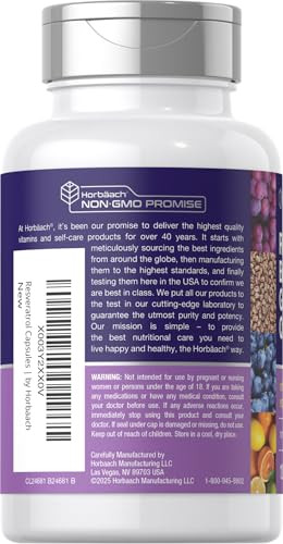 Horbaach Resveratrol Berberine Grape Seed & Quercetin 120 Capsules