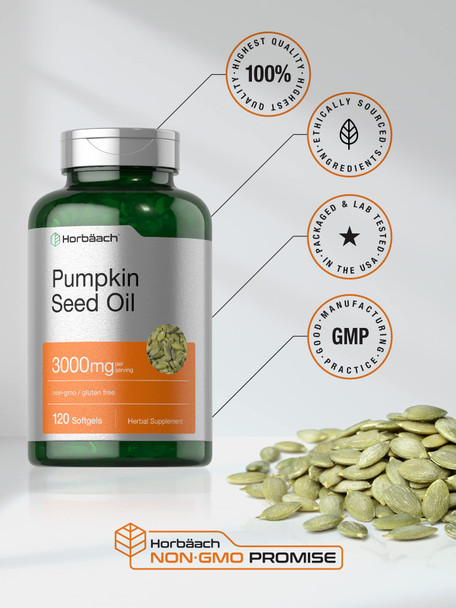 Horbaach Pumpkin Seed Oil 120 Softgel 3000Mg