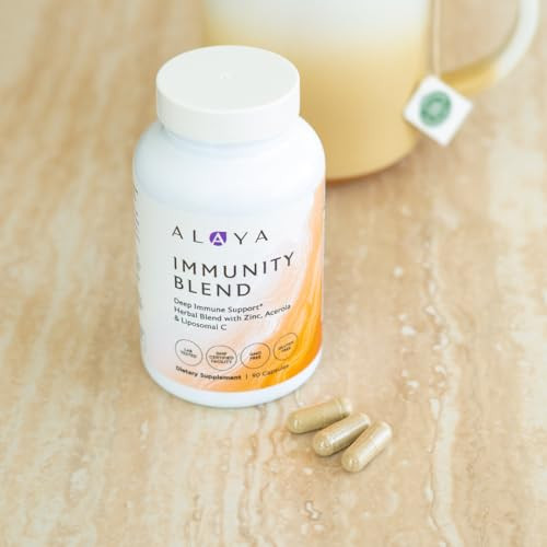 Alaya Naturals Immunity Blend Immune Support With Vitamin C Zinc Elderberry Garlic 90 Capsules