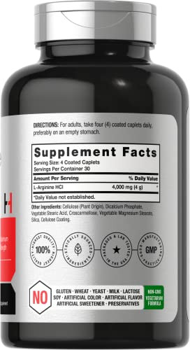 Horbaach L Arginine Hcl 120 Cap 4000Mg