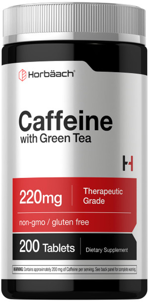 Horbaach Caffeine Pills 200 Tablets 200Mg