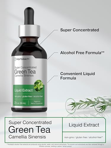 Horbaach Green Tea Extract Liquid Drops 2 Fl Oz