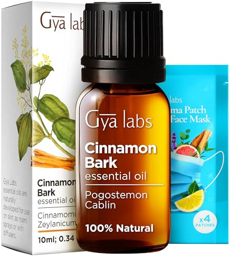 Gya Labs Cinnamon Bark & Lemon Essential Oil Set 034 Fl Oz