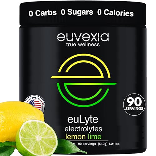 Euvexia Dr Ekberg Eulyte Instant Hydration Electrolytes Powder Zero Sugar Carb 90 Servings