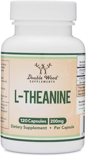 Double Wood Supplements L Theanine Double Strength 120 Capsules 200Mg