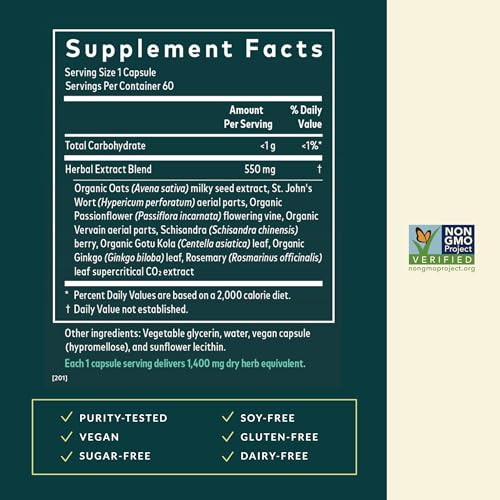 Gaia Herbs Steady Mind 60 Servings