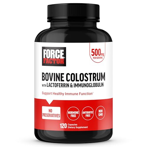Force Factor Bovine Colostrum Capsules Supplement 120 Capsules